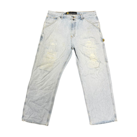 Vintage Nautical Distressed Blue Jeans