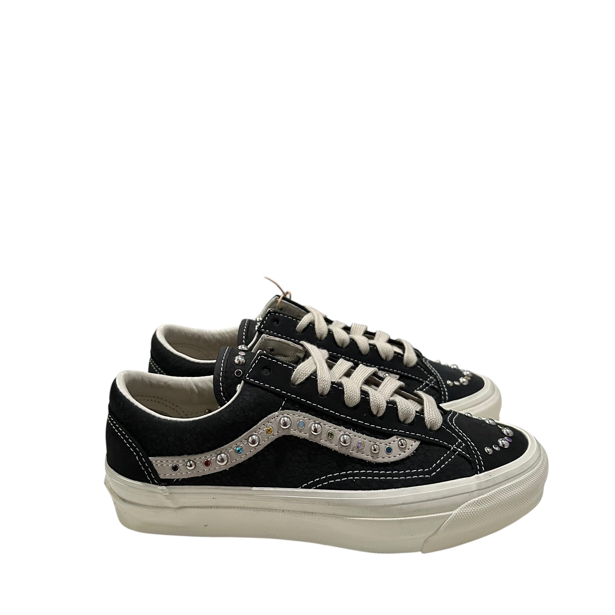 1 of 1 Hand Made Studded Vans Old Skool Lx 36 “Charcoal”