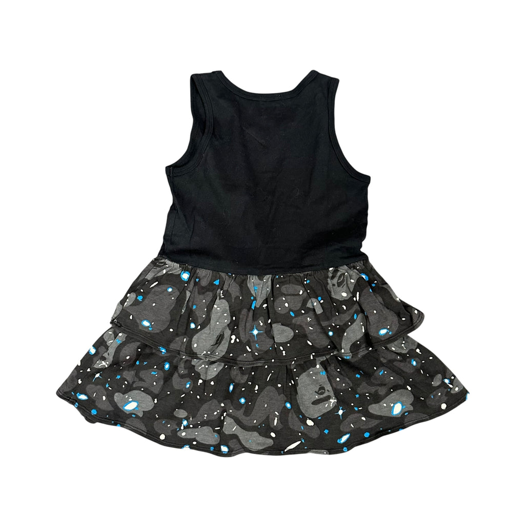 kids Bape Black Sleeveless Tiered Dress