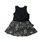 kids Bape Black Sleeveless Tiered Dress