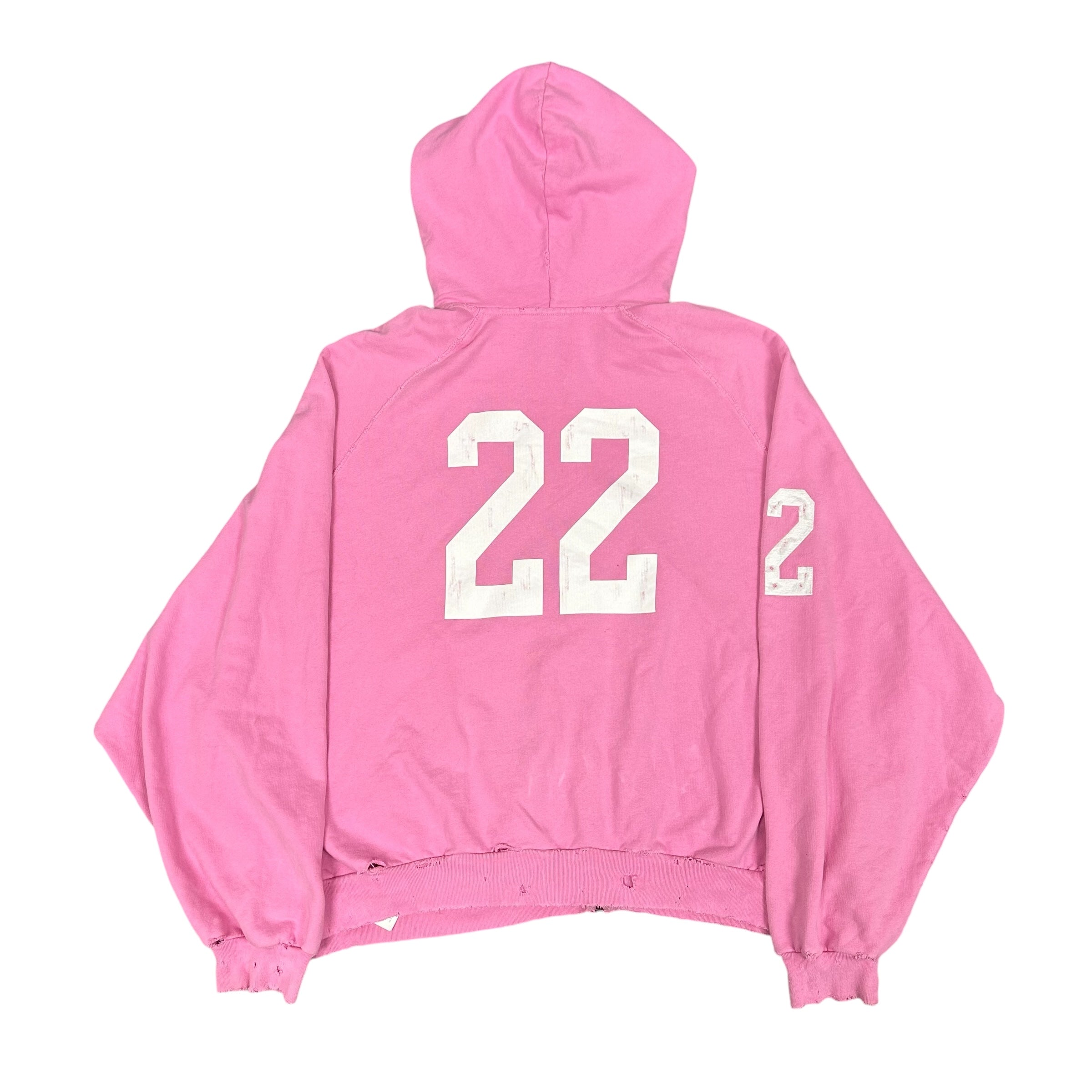 Balenciaga Runway Distressed Pink Polo Hoodie