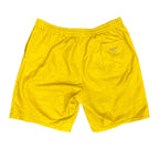 Yellow Prada Leather Shorts