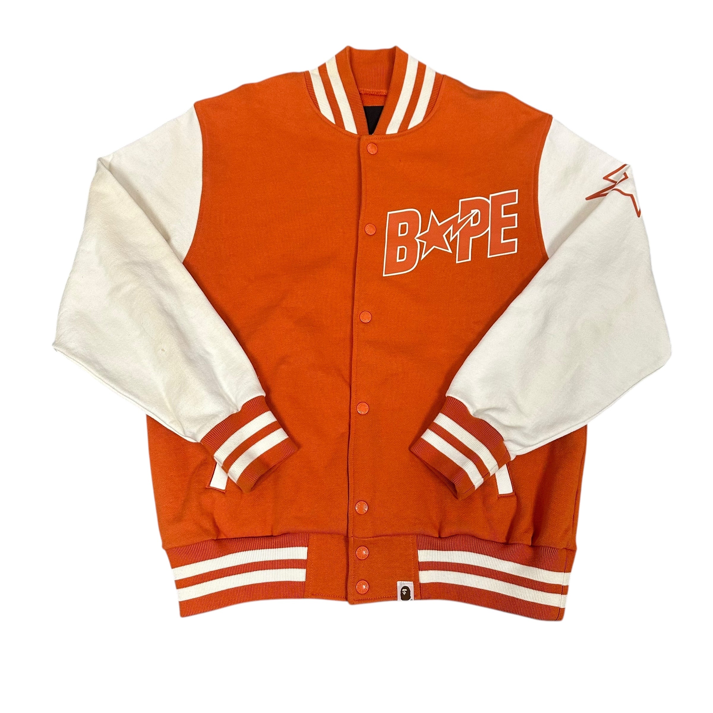2006 Bape Sta Orange Varsity Jacket
