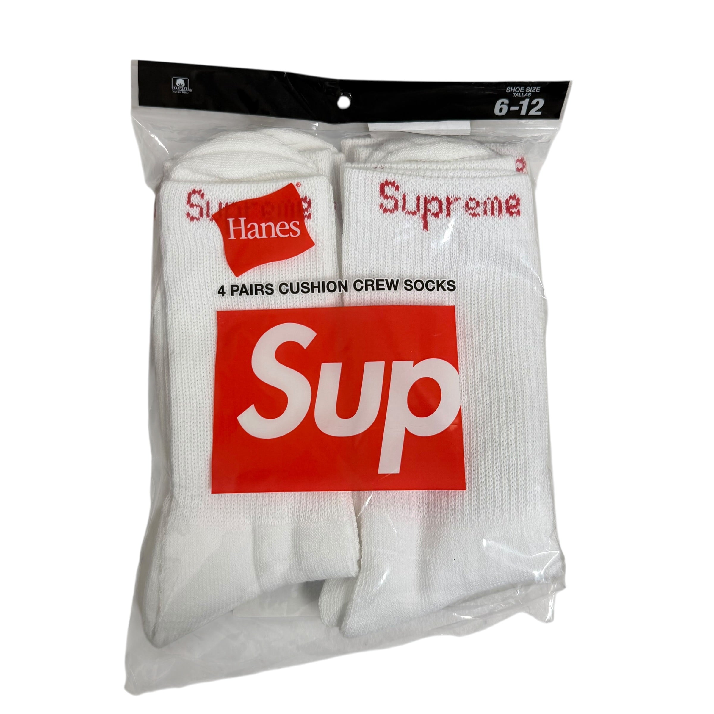 Supreme Hanes Crew Sock 4 Pack ‘White’