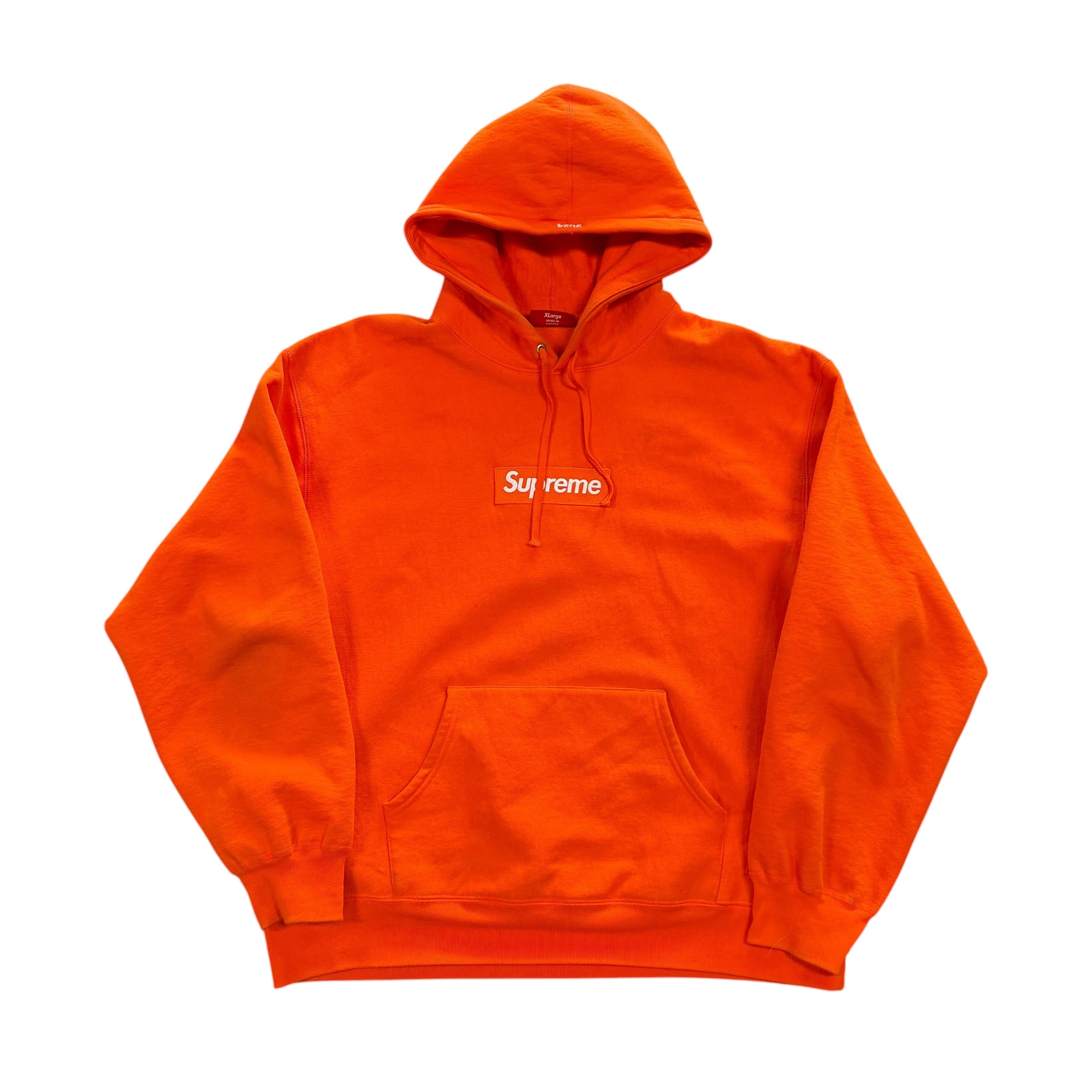 Supreme Orange Box Logo Hoodie
