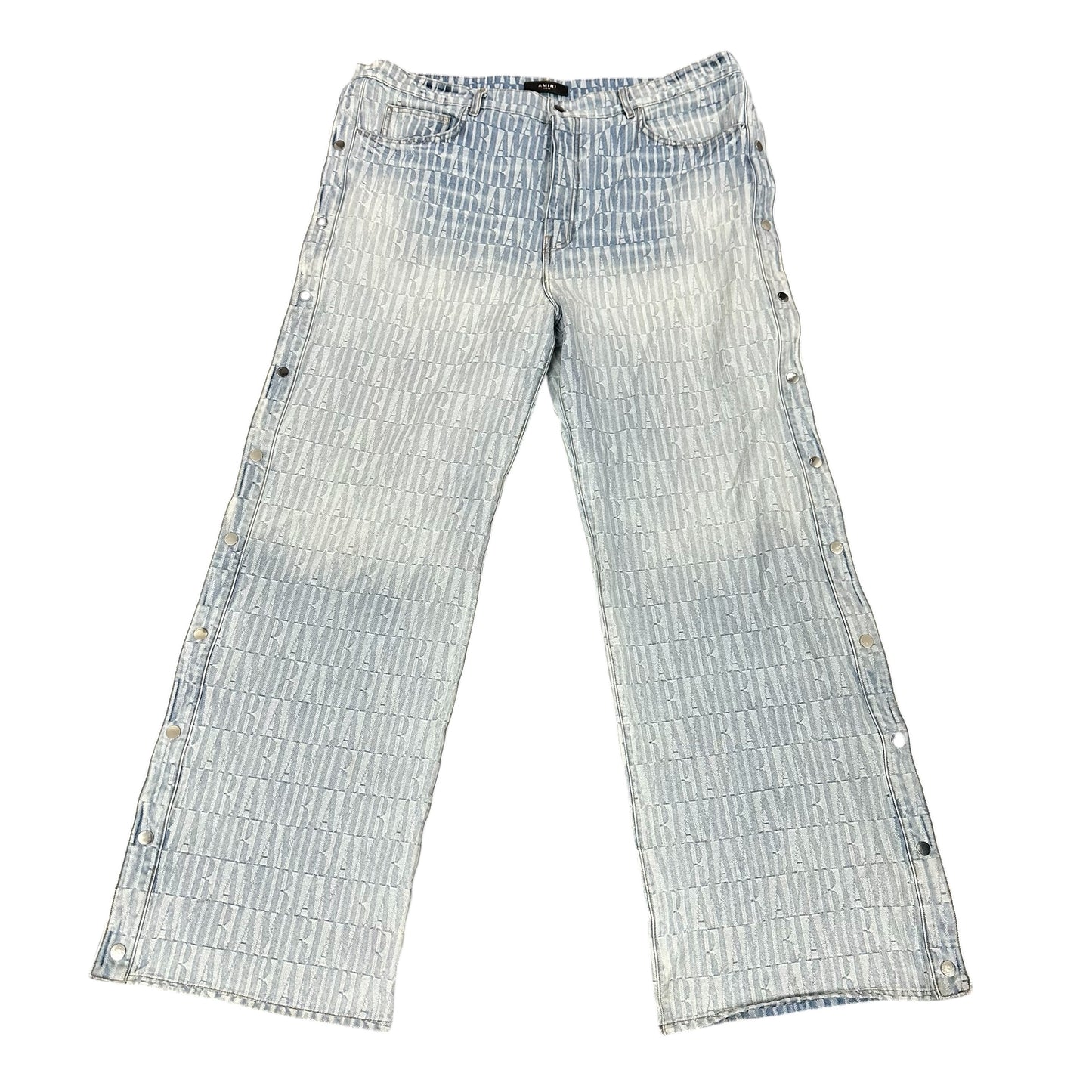 Amiri All Over Print Snap Jeans