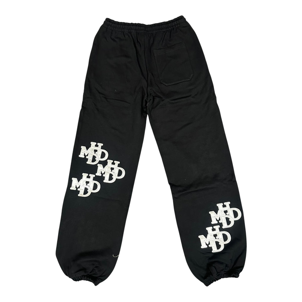 NEW HMDD Black/Silver Patch Sweatpants