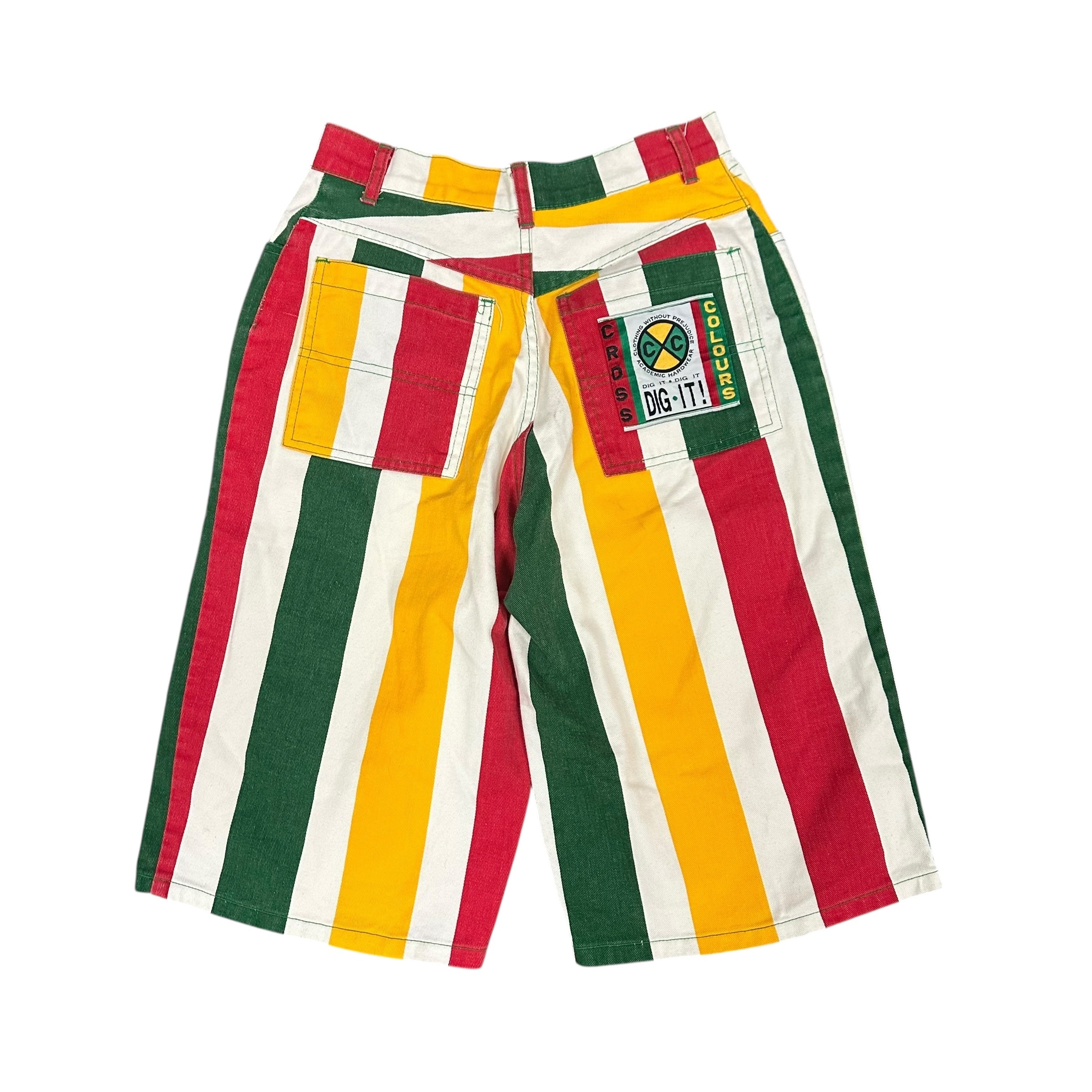 Kids Vintage Cross Colours Vertical Stripe Shorts