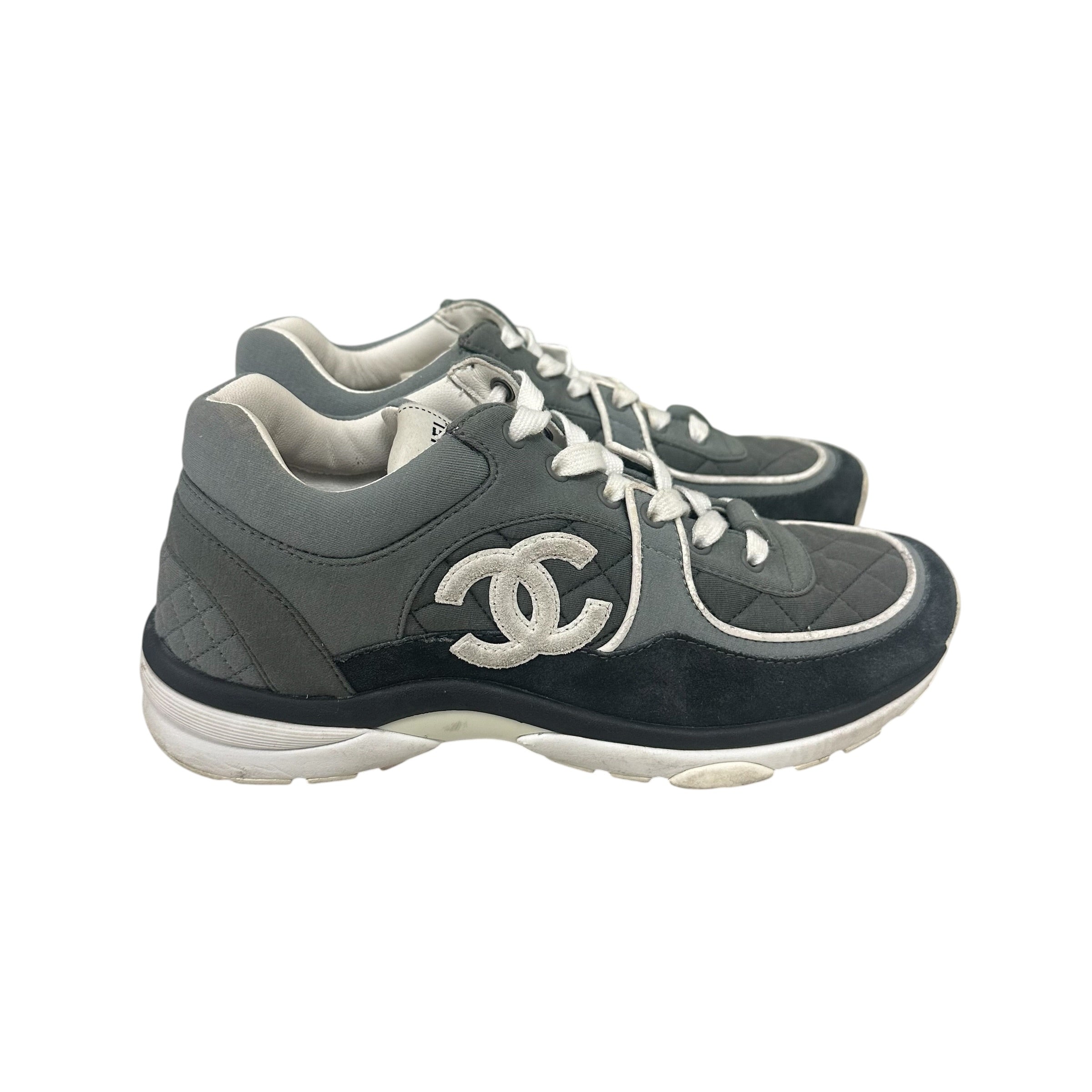 Chanel Grey/Black Trainers (No Box)