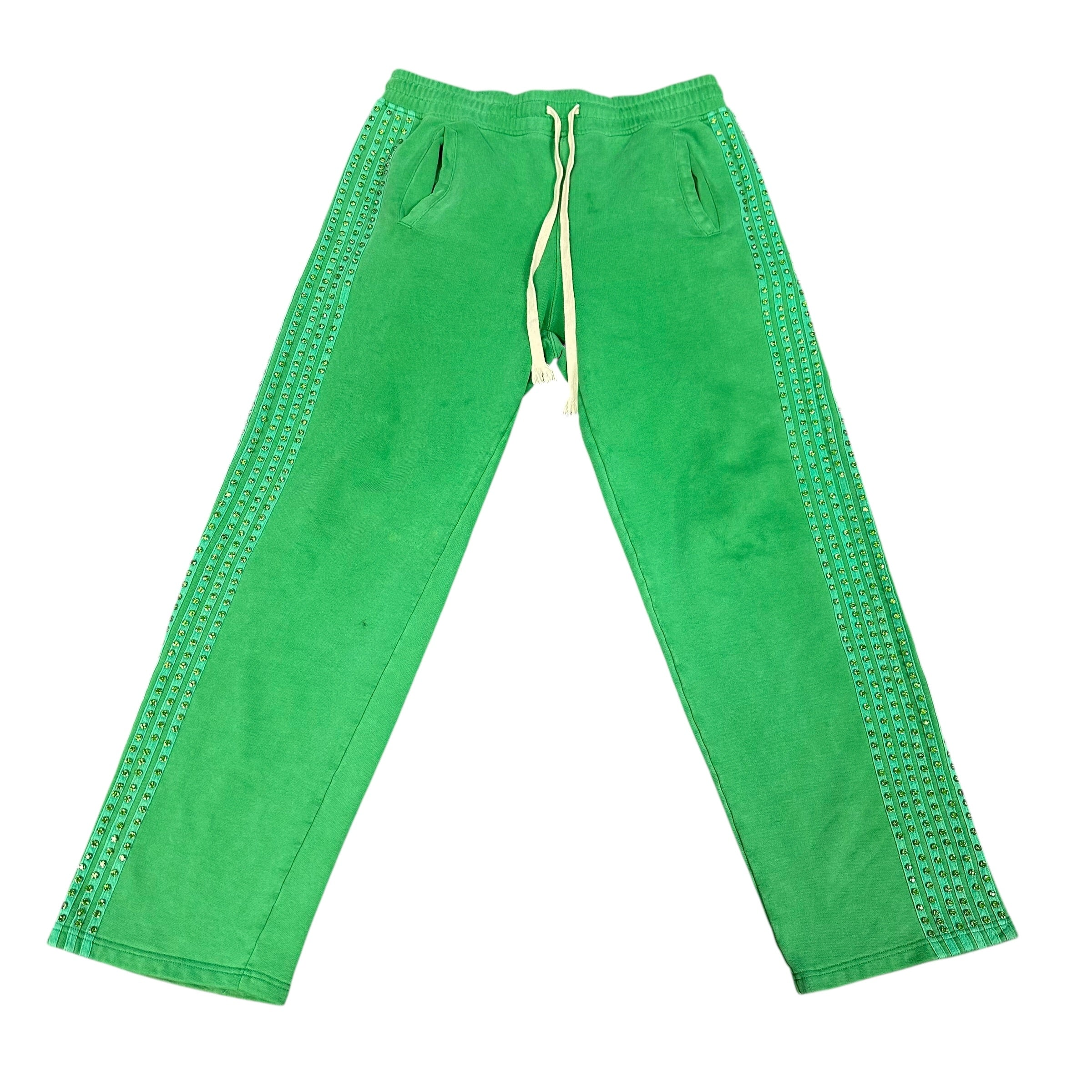 Vale Lives Green Rhinestone Sweatpants