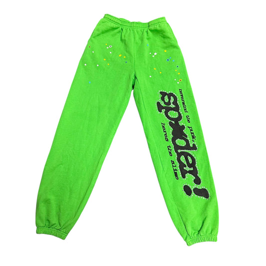 Sp5der Sweatpants Lime Green
