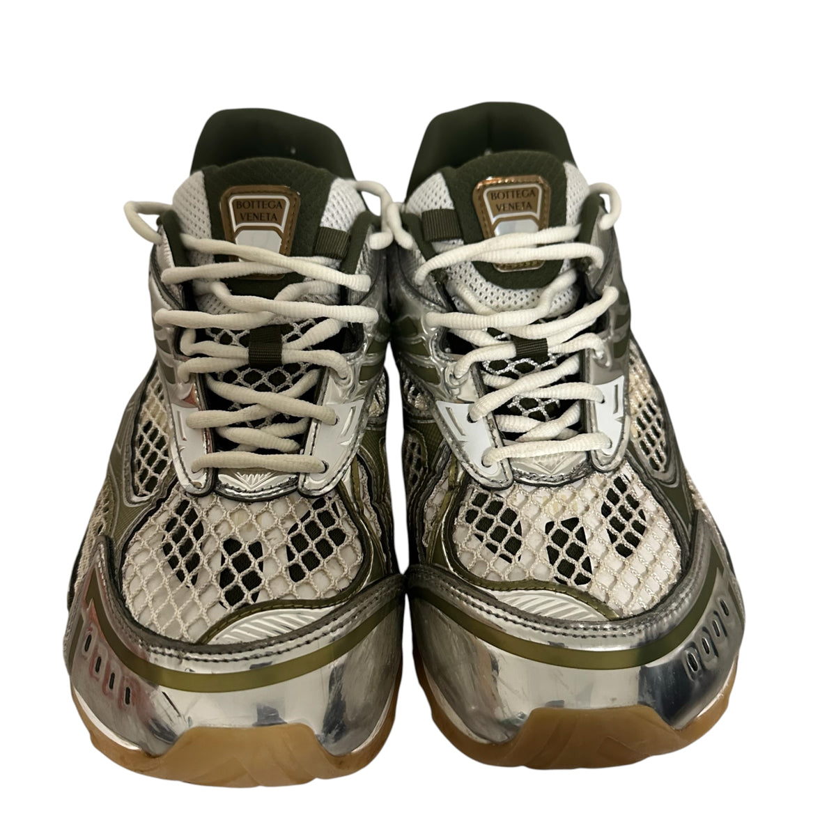 Bottega Veneta Orbit Sneakers Silver/Green (No Box)