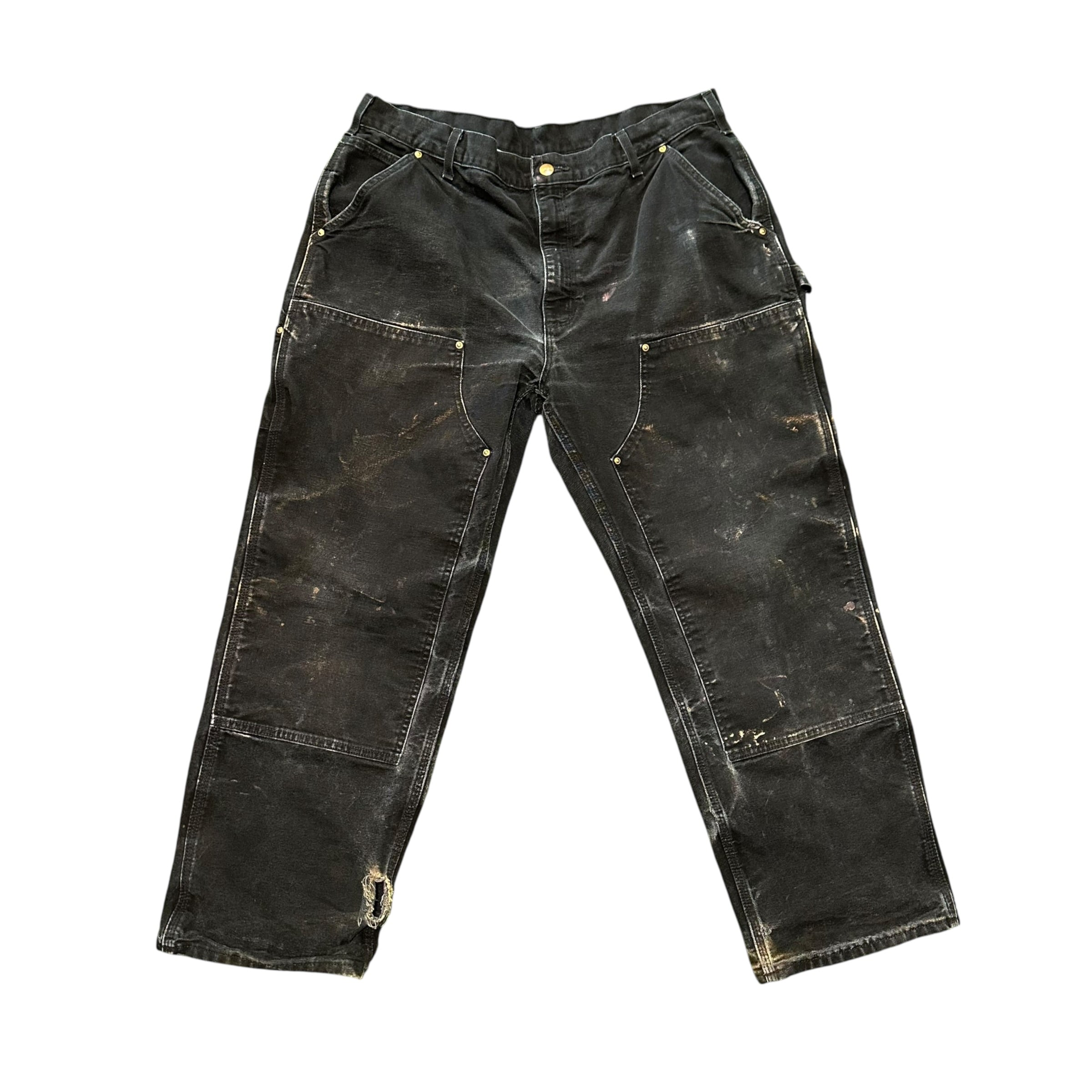 Vintage Carhartt Black/Bleached Double Knees