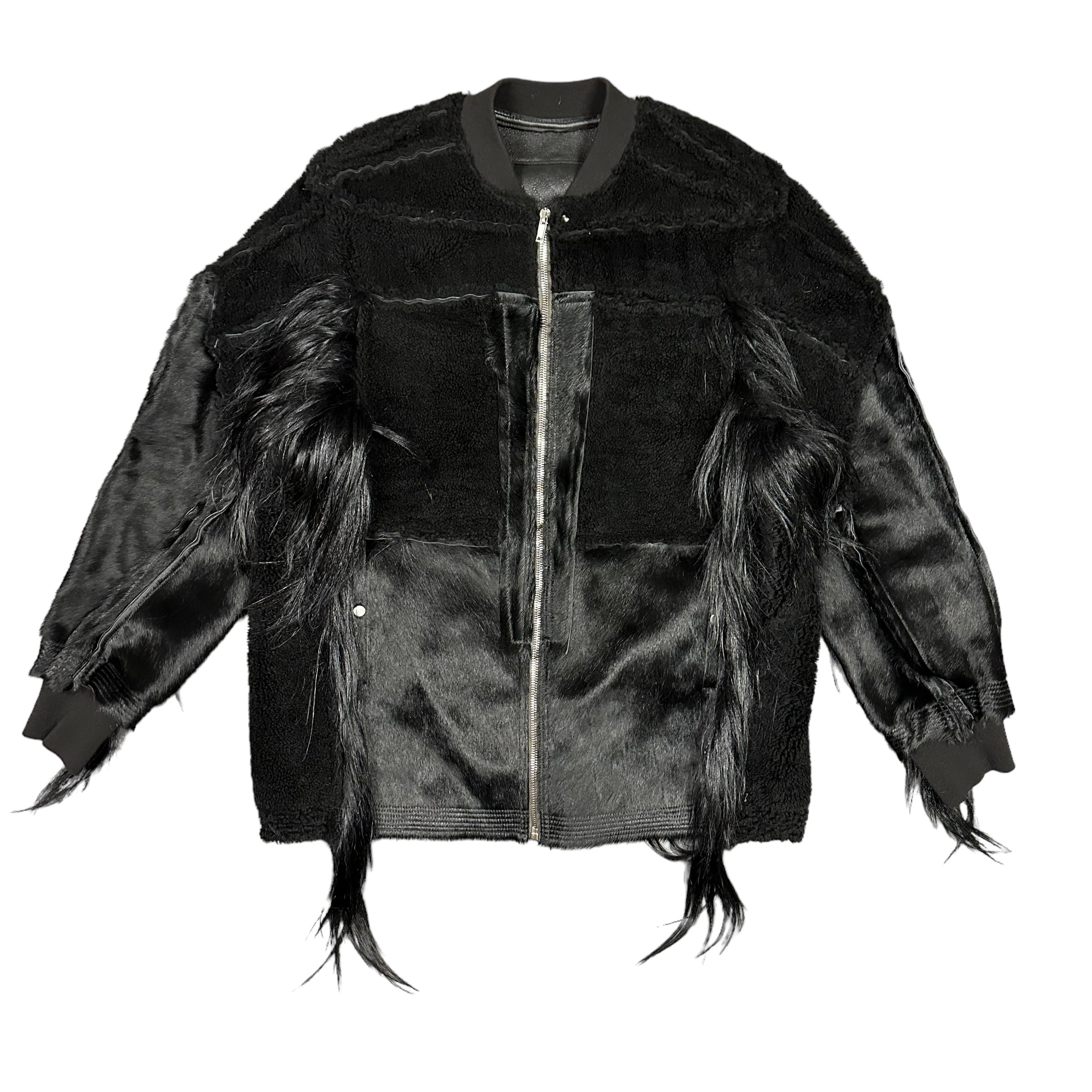 Rick Owens College Shearling Bomber Jacket