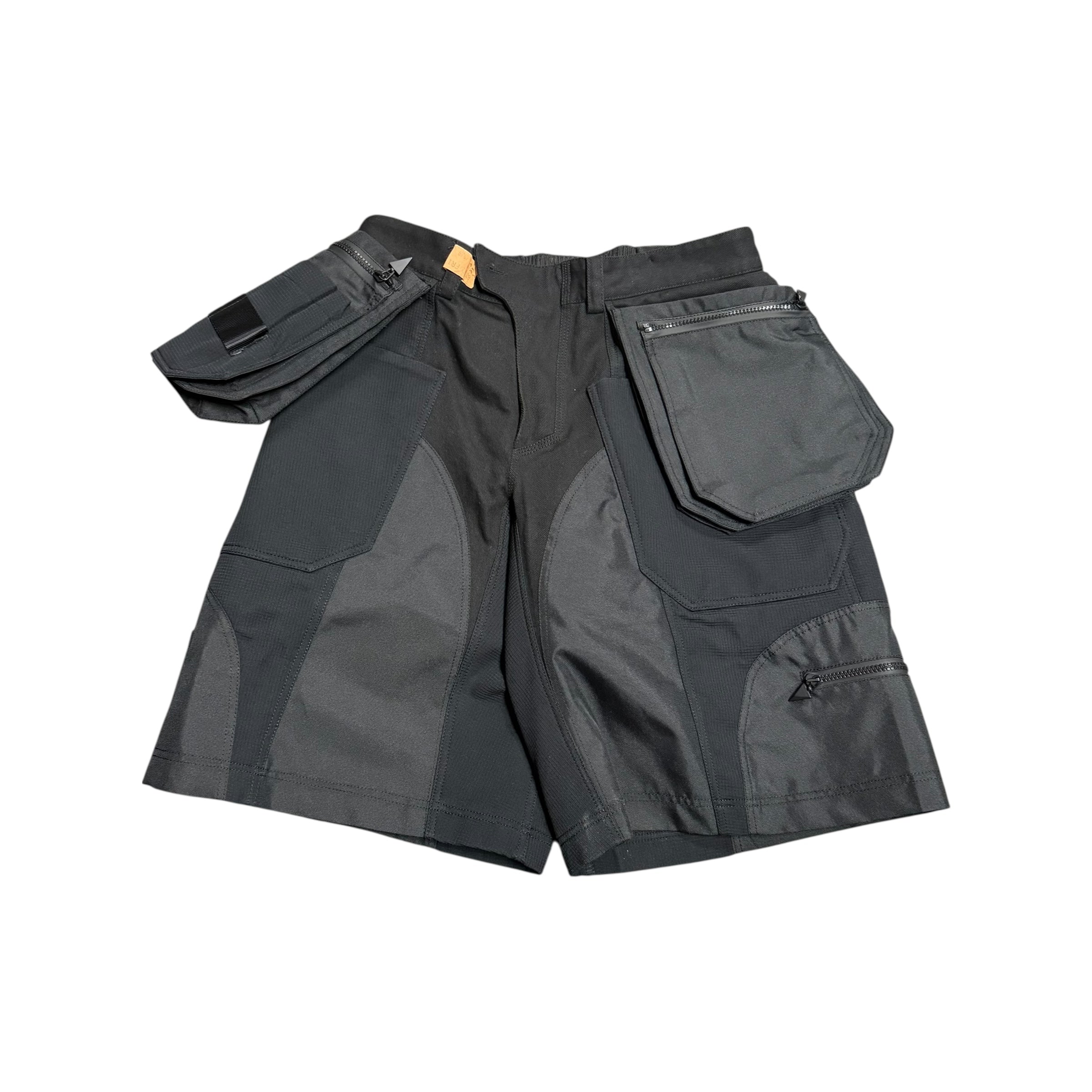 Mugler Panelled Cargo Shorts Black