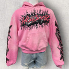 Hellstar Pink Future Flame Hoodie