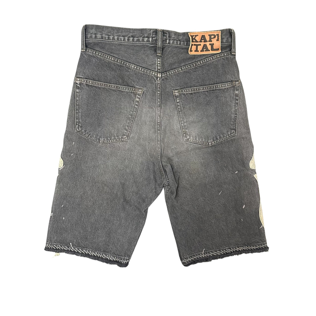 New Kapital 14oz Black Denim 5P Shorts Pants