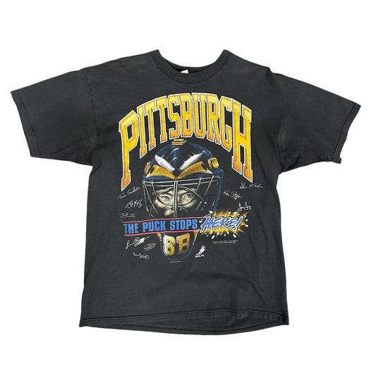 Vintage The Puck Stops Here Pittsburg Tee