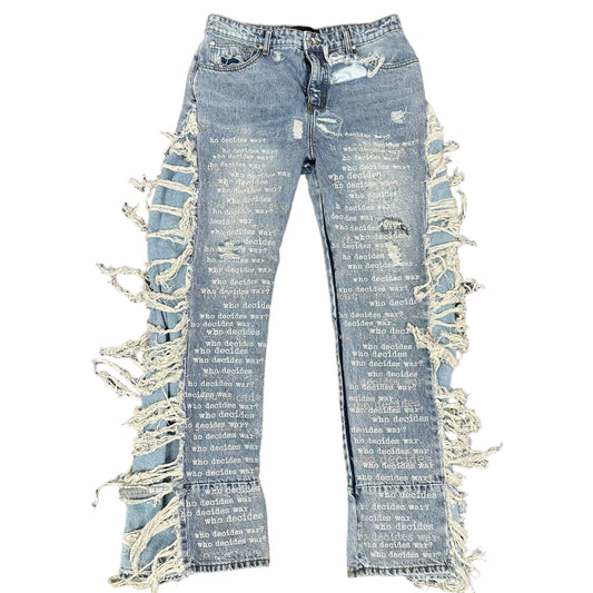 WDW Ultra Flare Scripture Denim