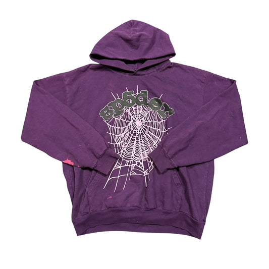 Sp5der Web Hoodie Purple