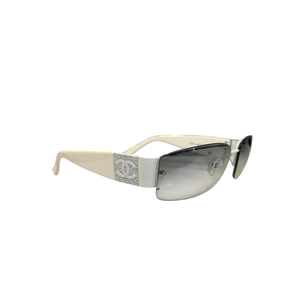 Chanel 4117 White/Smoke Sunglasses