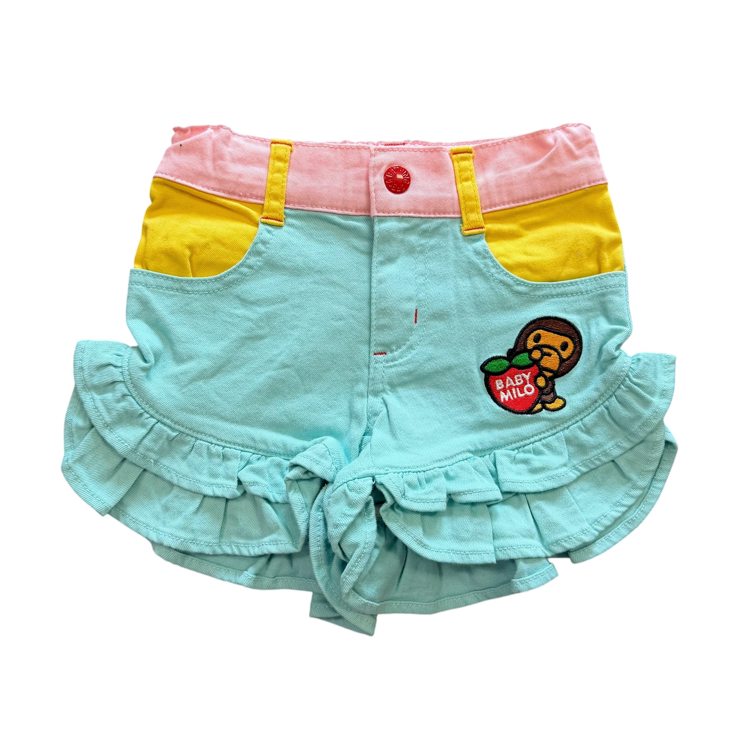 Kids Bape Baby Milo Blue/Pink/Yllw Shorts