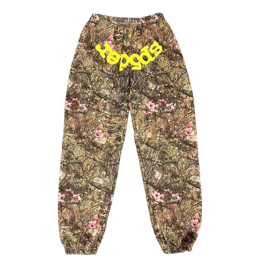 Camo/Yellow Sp5der Sweatpants