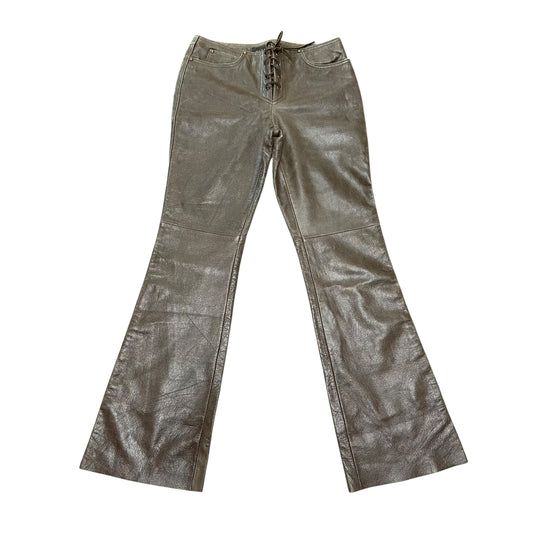 Guess Leather Pants Brown