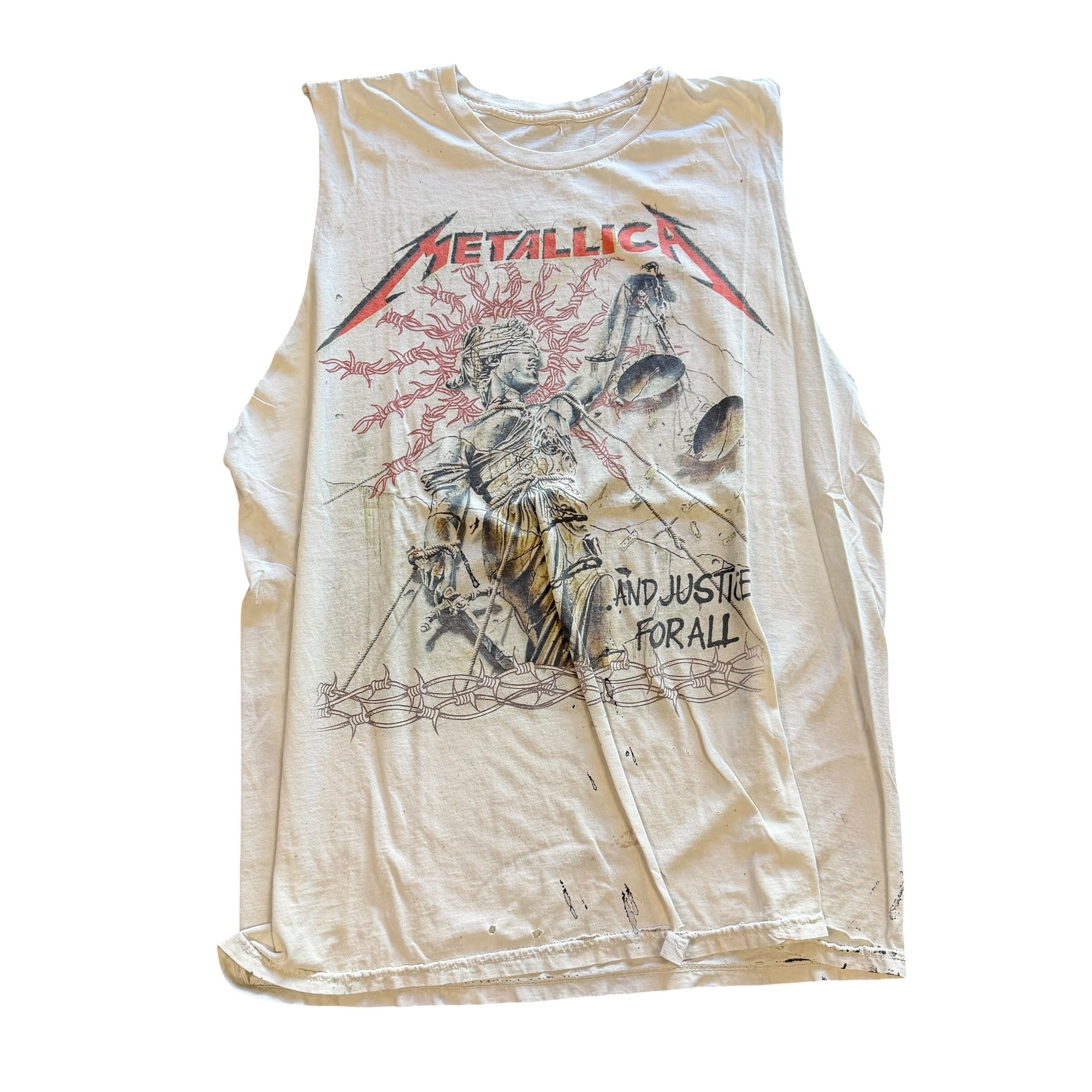Thrashed Metallica Cut Off Shirt