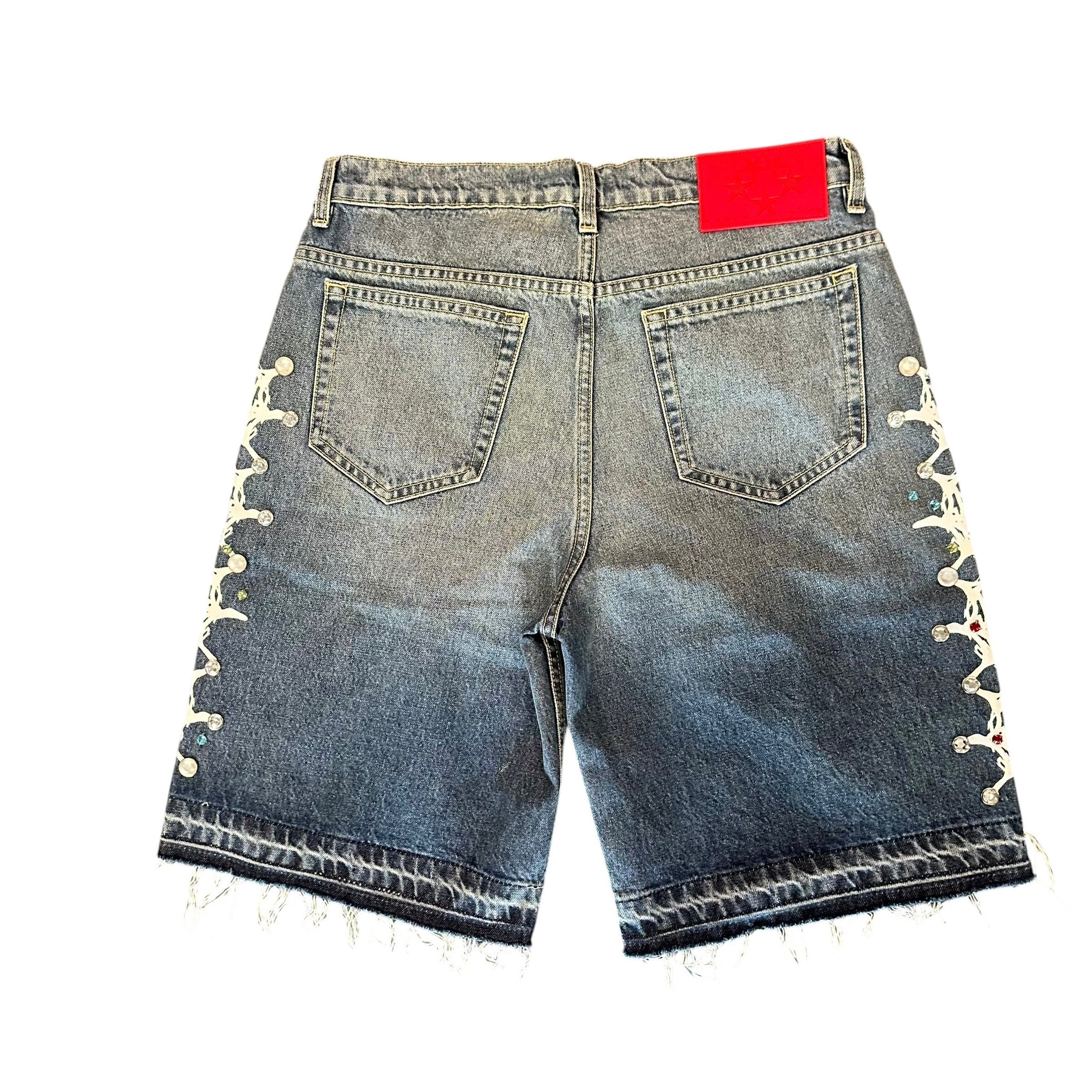 SP5DER Web Stone Denim Shorts