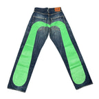 Evisu “No.2” Light Blue/Green Jeans (30x35)