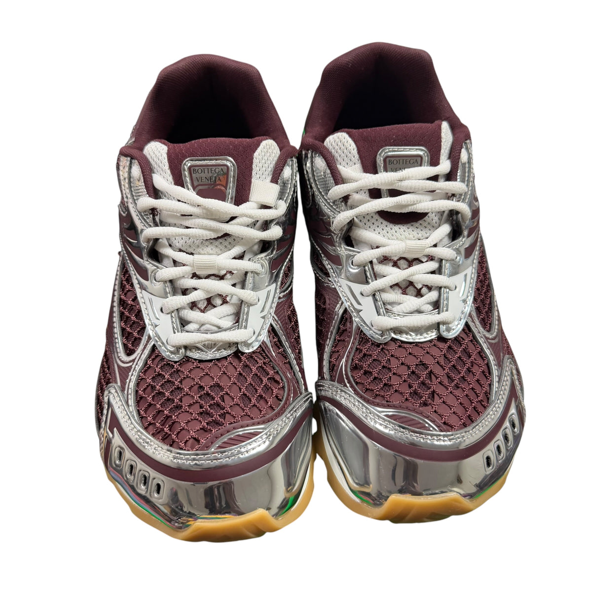 Bottega Veneta Orbit Sneakers ‘Silver/Burgundy’