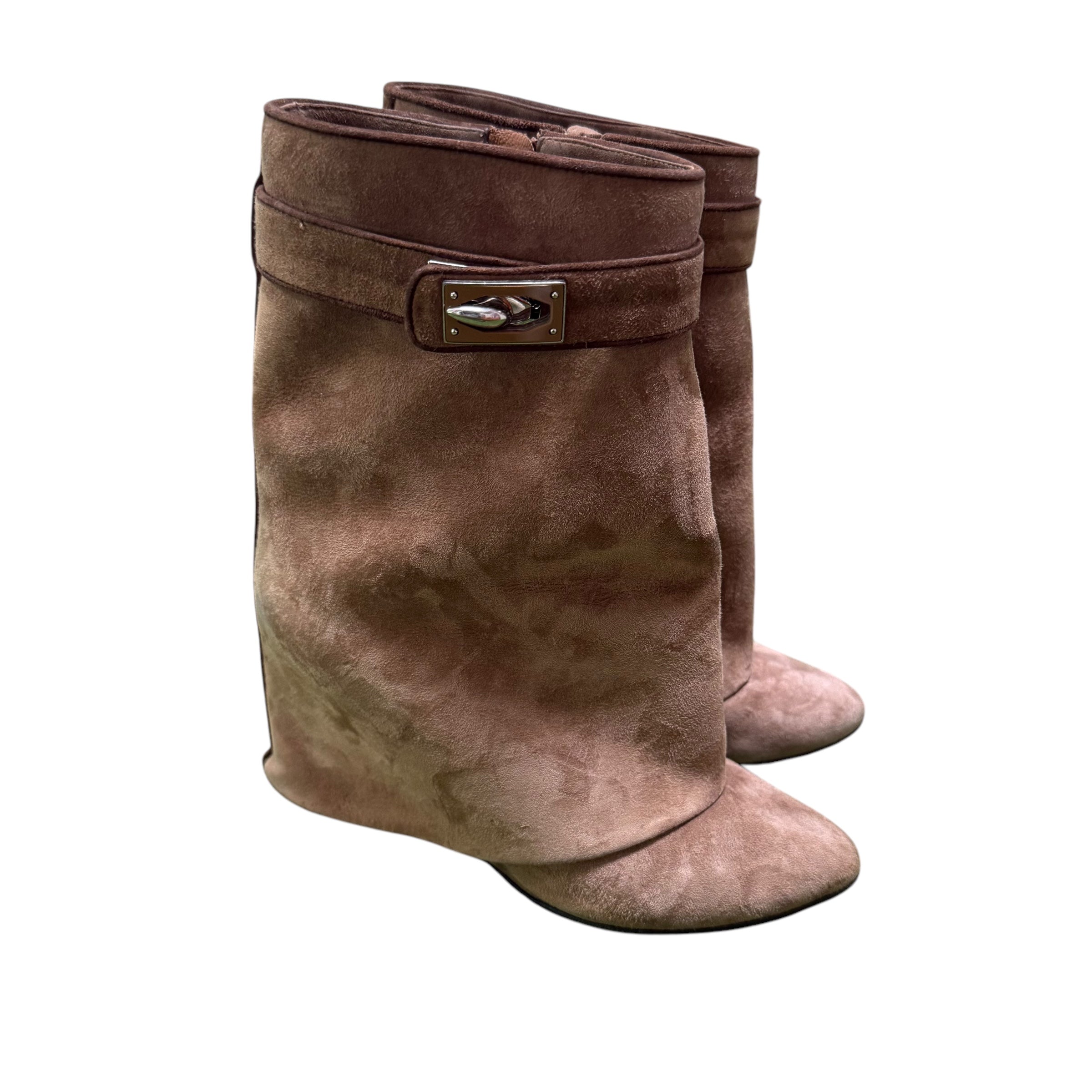 Brown Givenchy Shark Boots Up