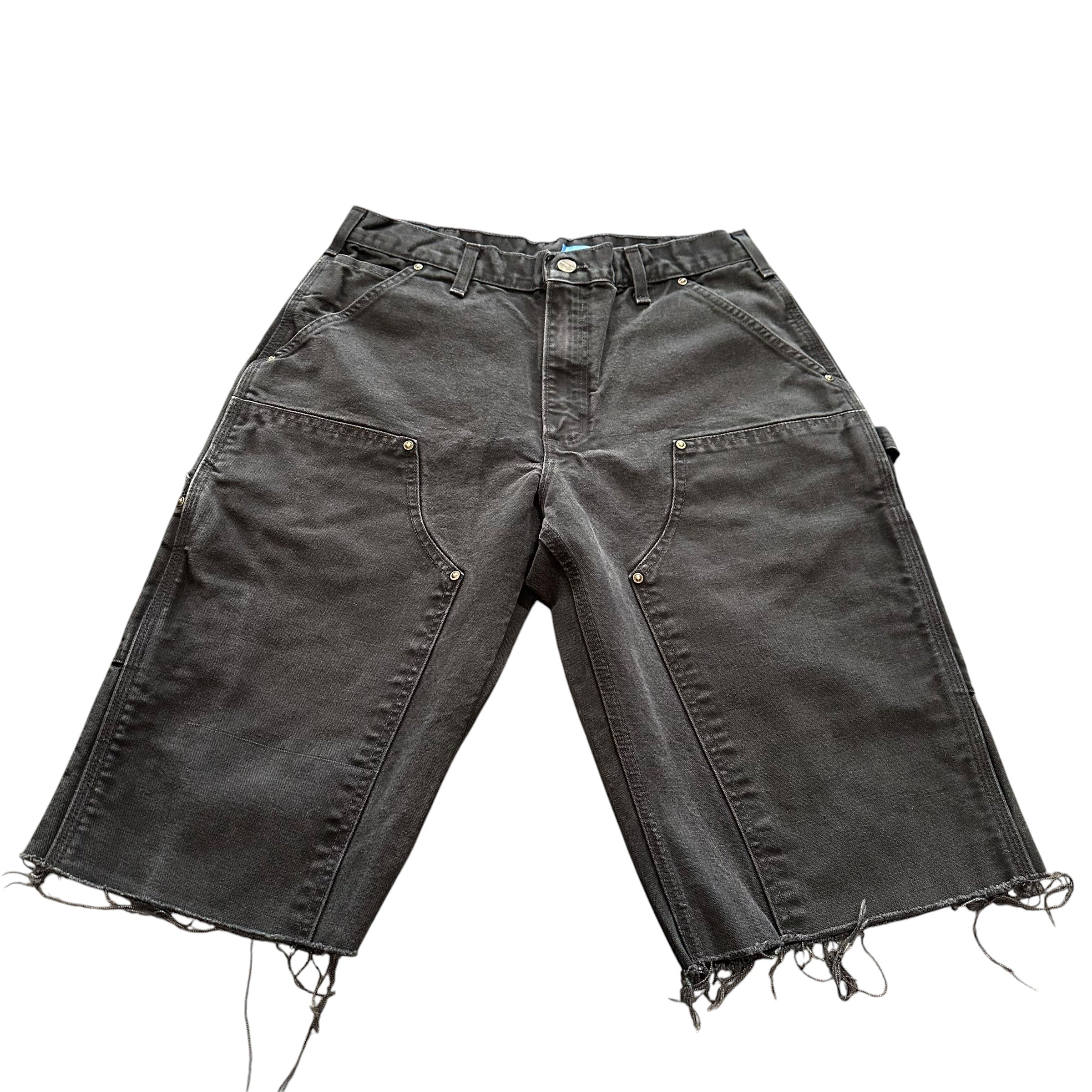 Black Carhartt Double Knee Shorts(32)