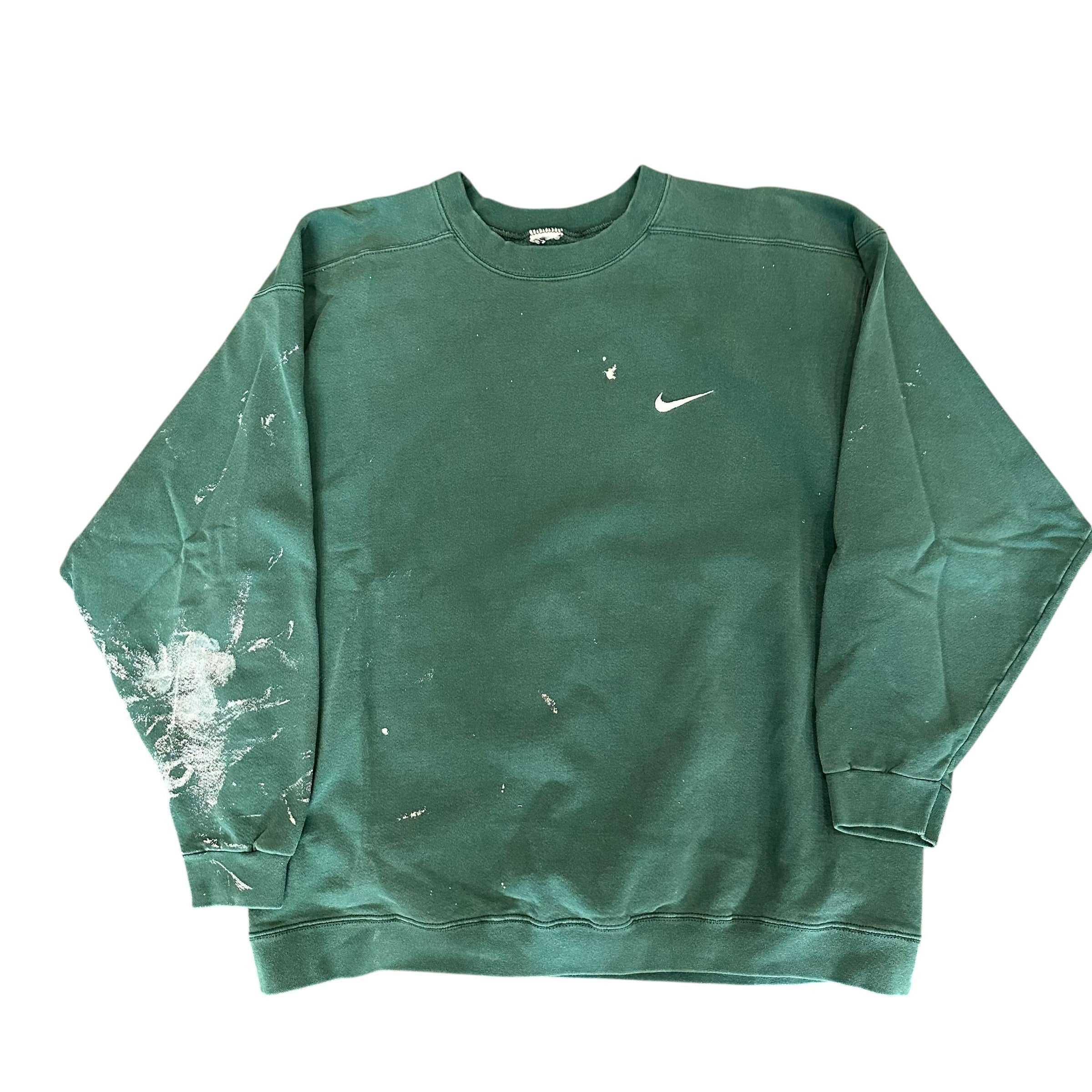 Vintage Green 90s Nike Crewneck