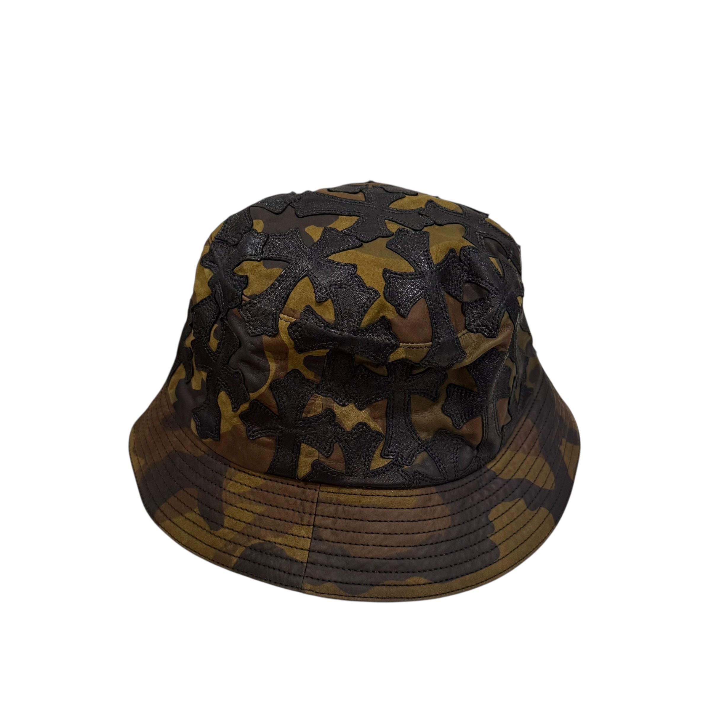 Chrome Hearts Camo Leather Bucket Hat