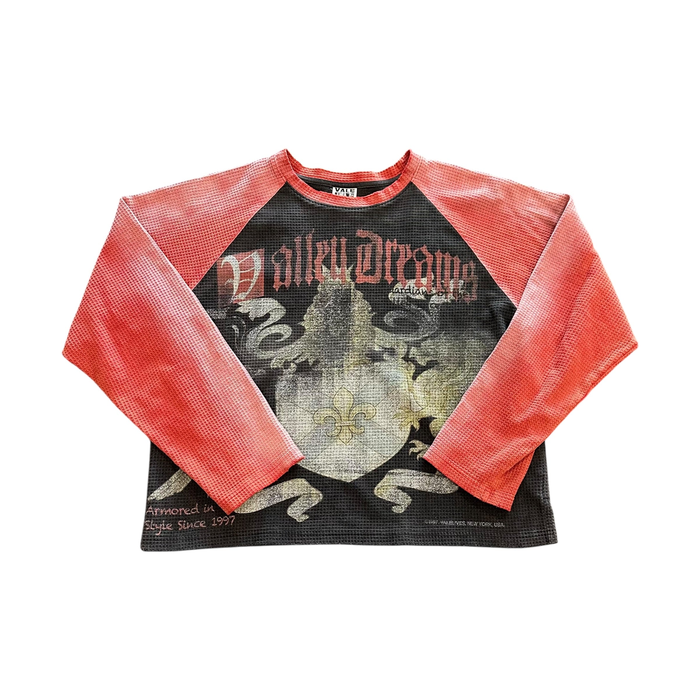 Vale Lives Black/Red Crest Thermal Shirt