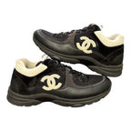 Chanel Black CC Logo Trainers