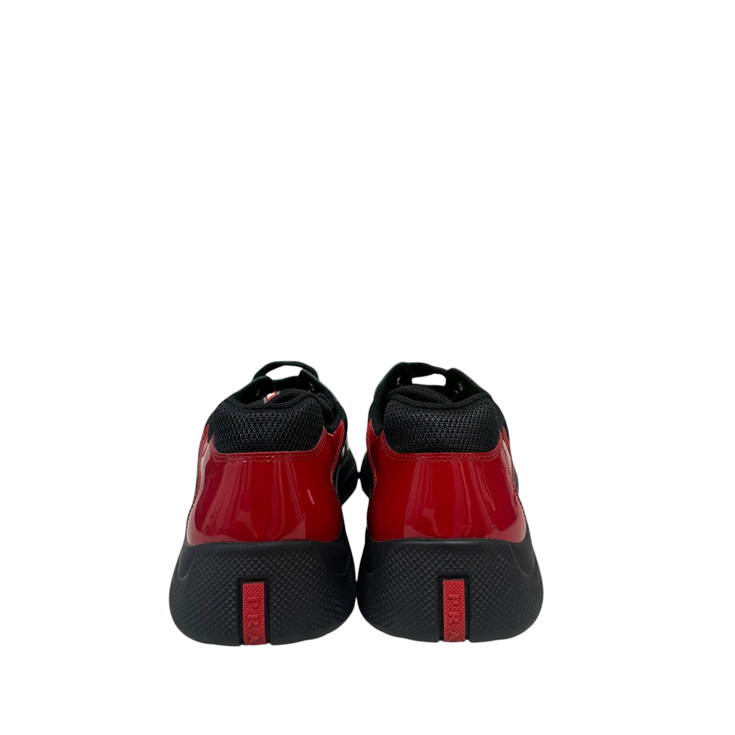 Patent leather and technical fabric Prada America's Cup sneakers (NO BOX)