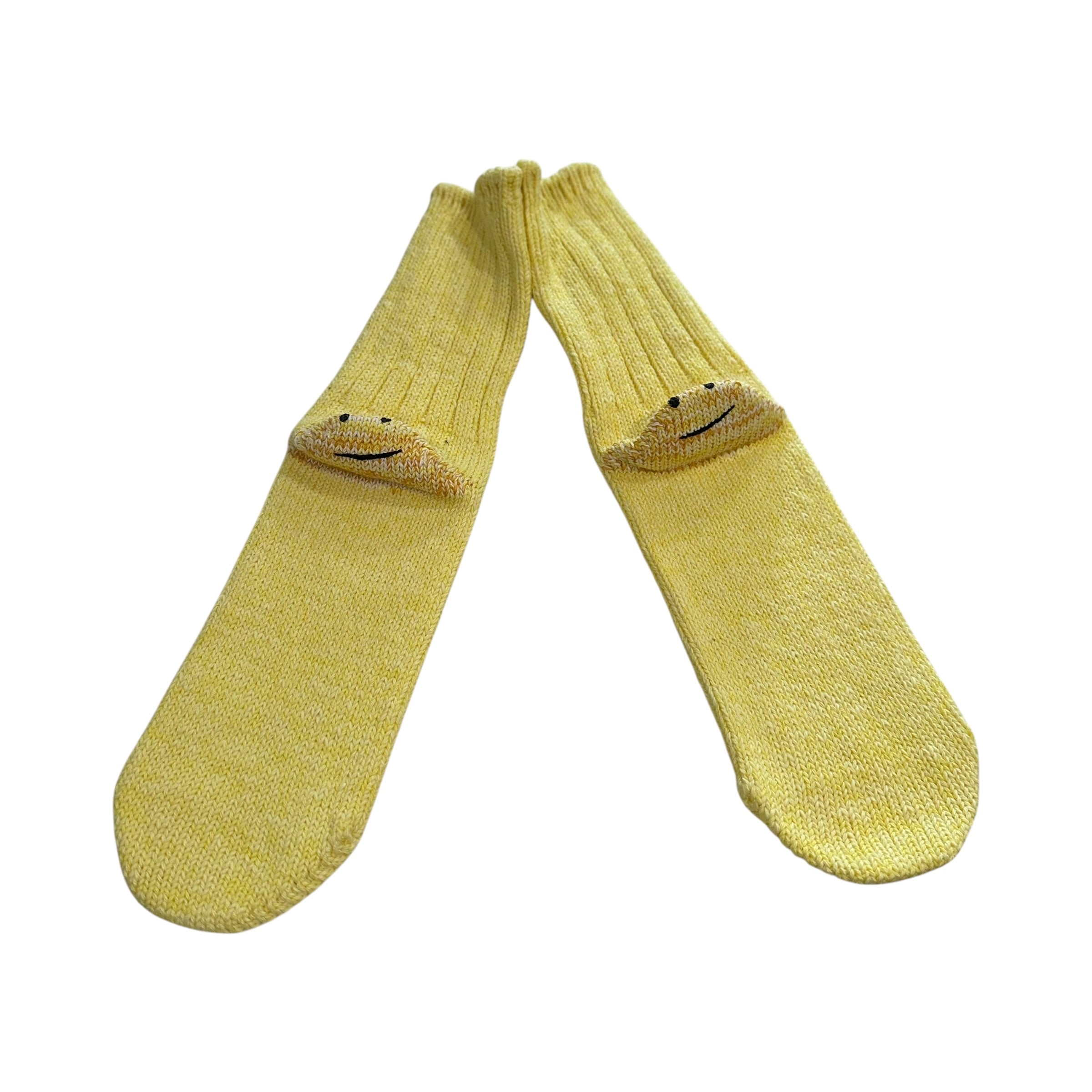 New Kapital 56 Yarns Smiley Socks Yellow
