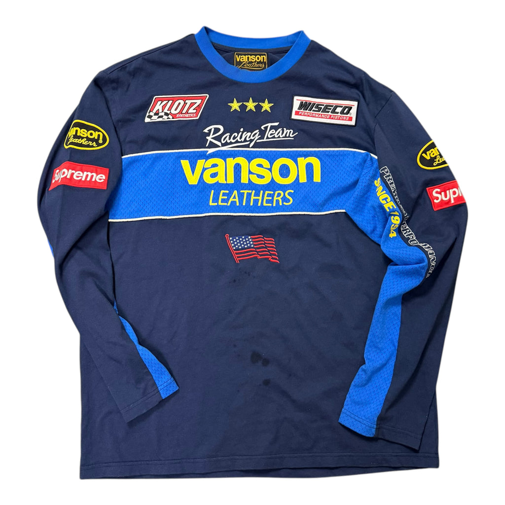 Supreme x Vanson Leathers Long-Sleeve Top in Navy