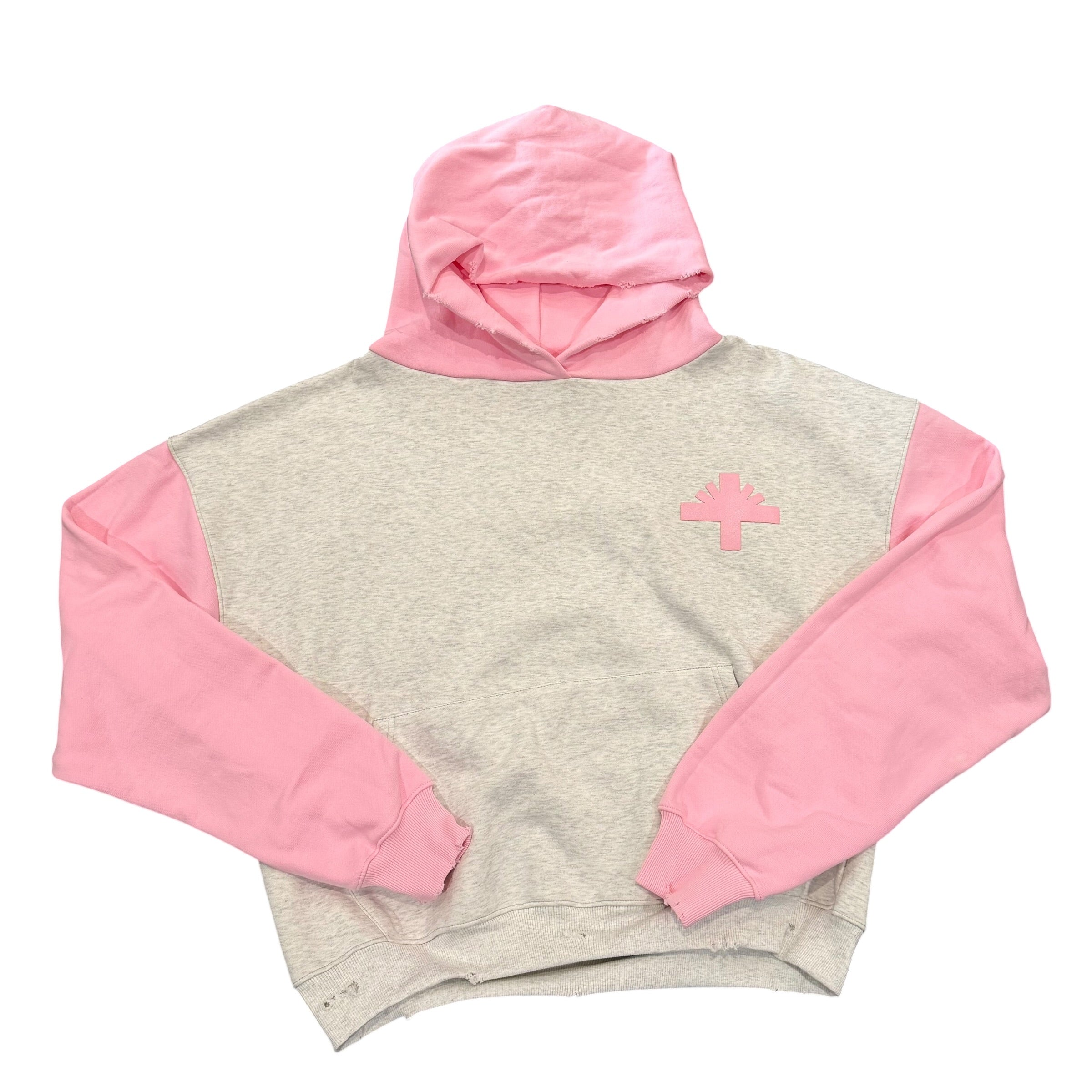 New Vertebrae Grey/Pink Hoodie