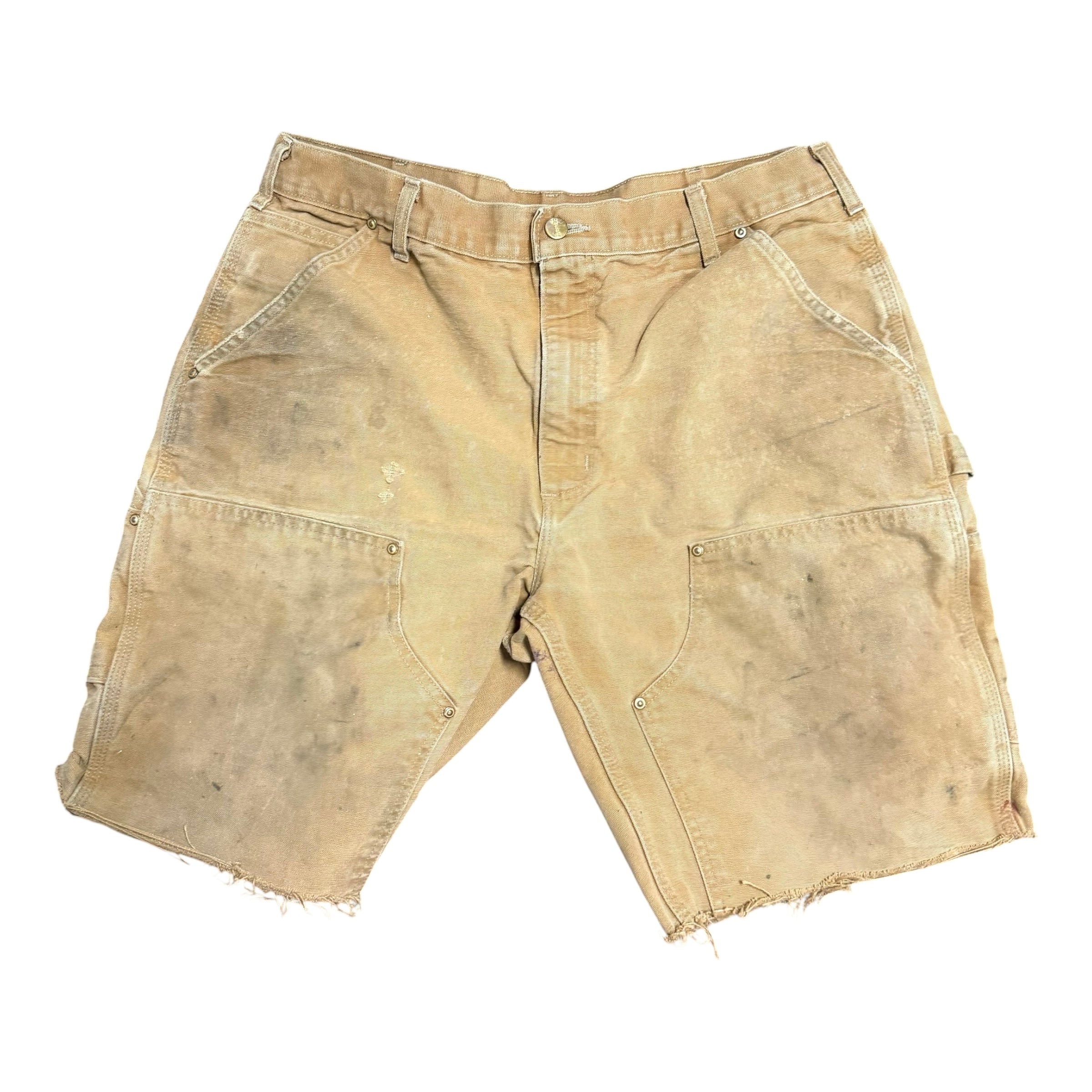 Vintage Carhartt Khaki Double Knee Shorts(36)
