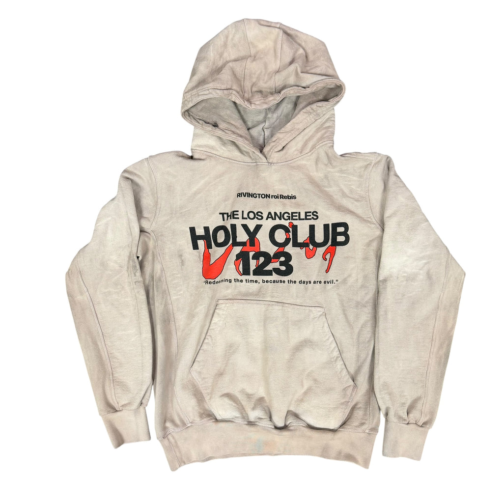RIVINGTON roi Rebis Tie Dye Holy Club 123 Hoodie 'Grey'
