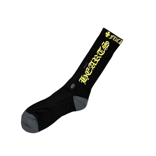 Yellow/Black Chrome Hearts Socks