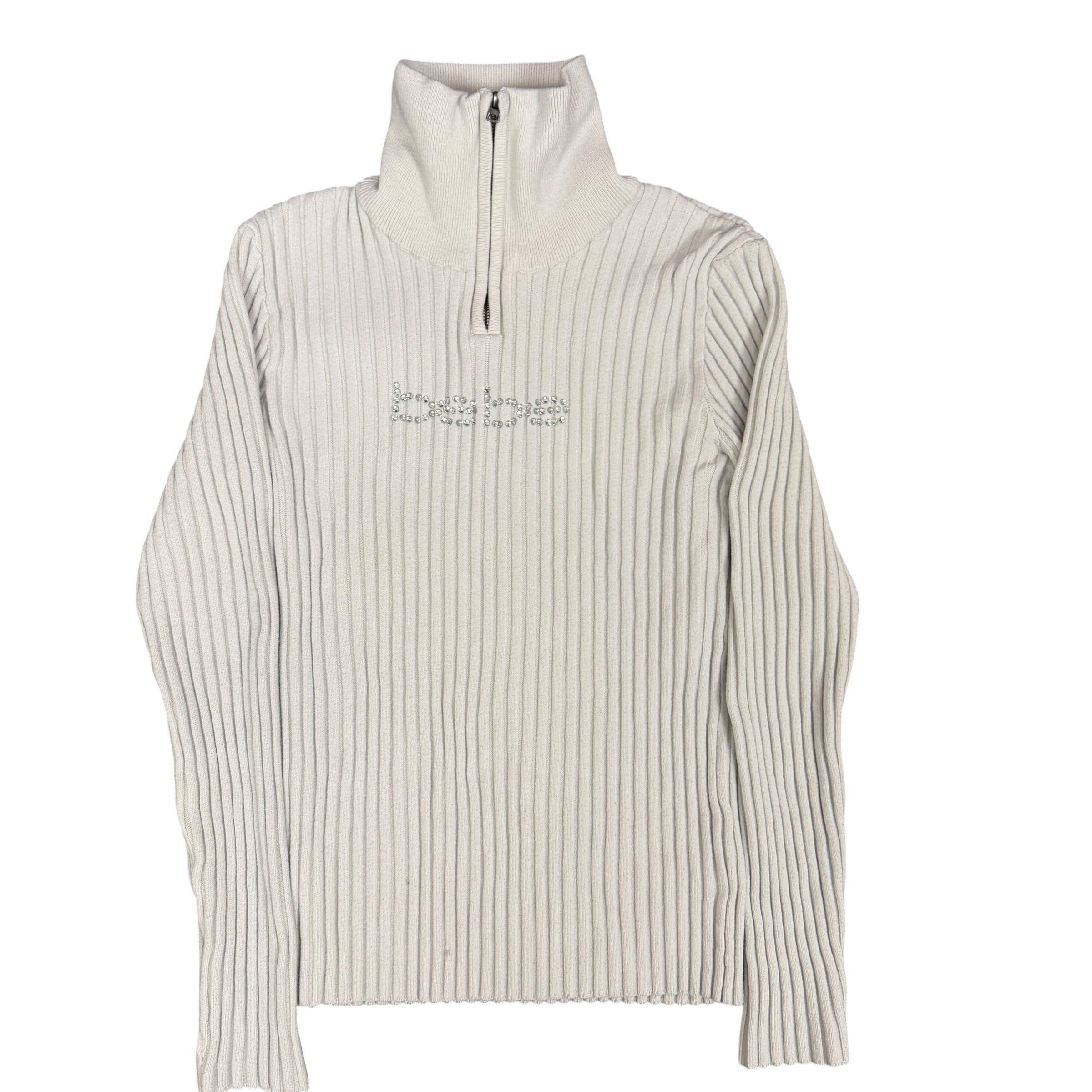 Ribbed BEBE Sweater “White”