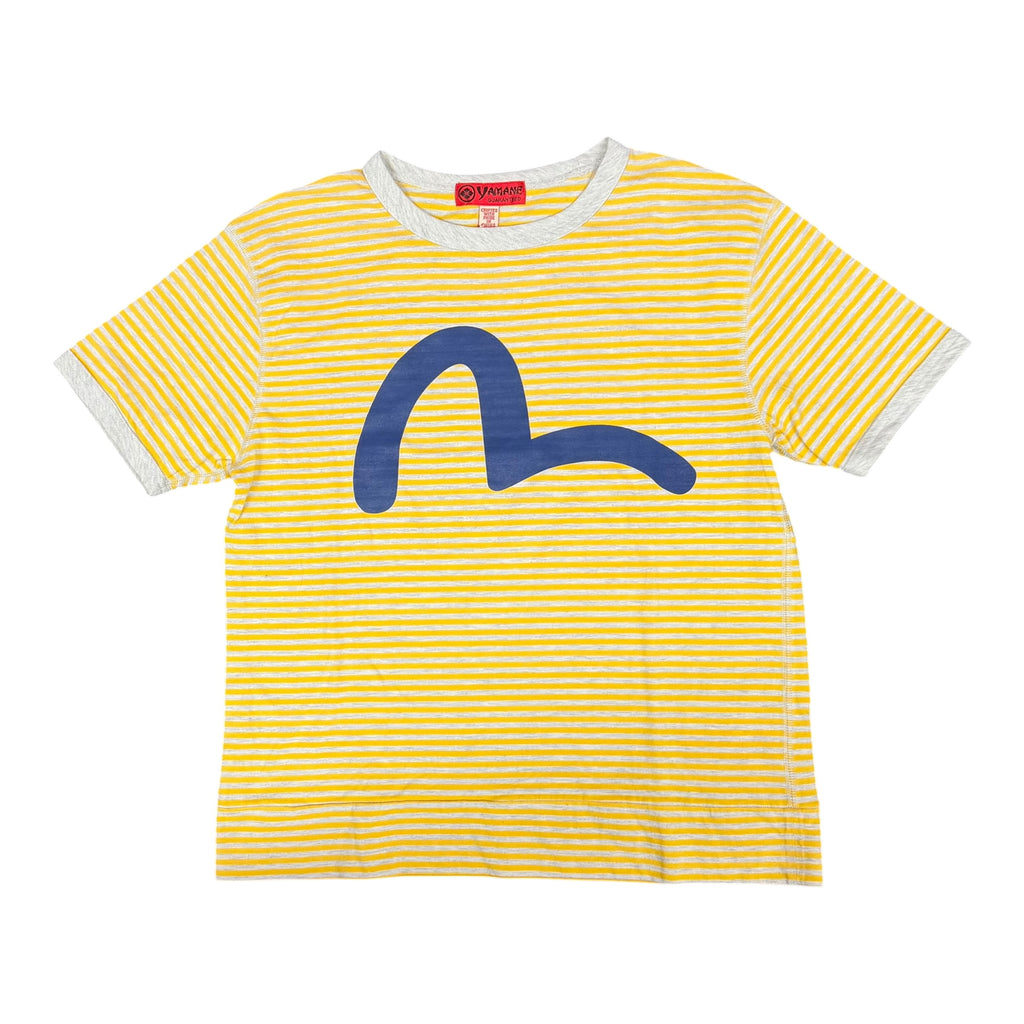 Evisu Stripped Yellow/Blue Ringer Tee