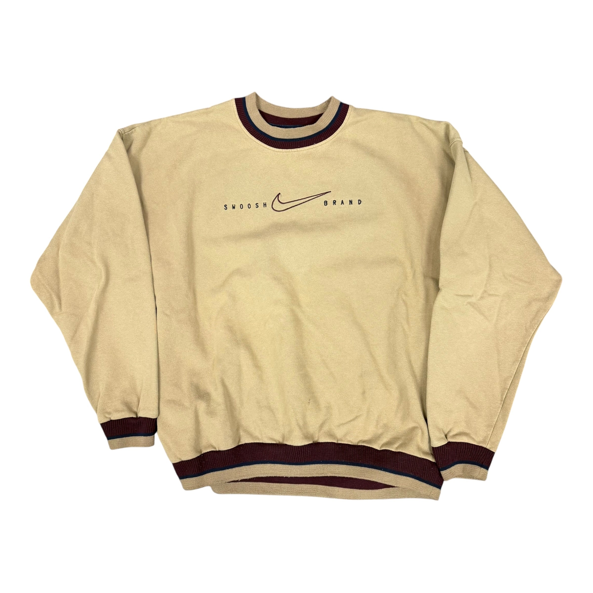 Vintage 90s Distressed Light Brown Tonal Nike Crewneck