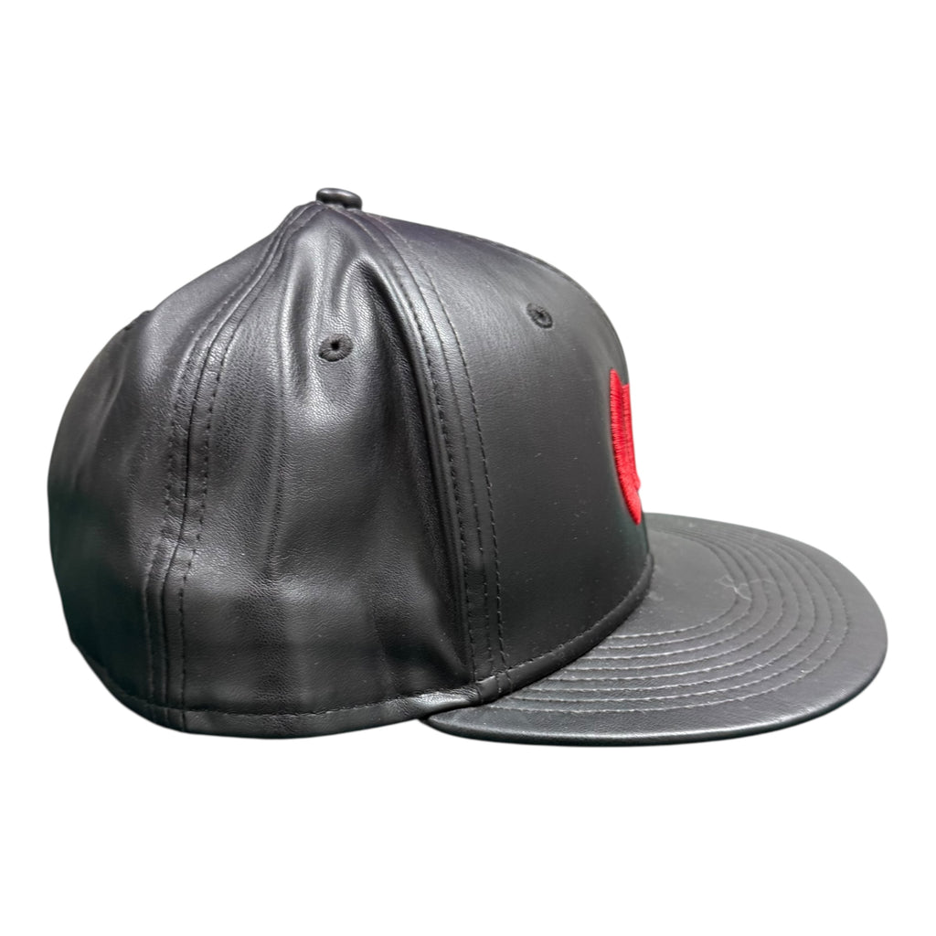 (B). Stroy. Leather Black/Red Hat