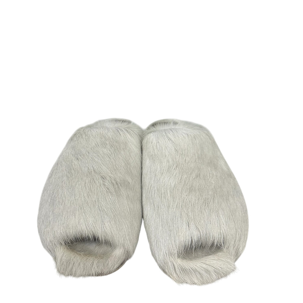 Rick Owen Fur Slides “White” (No Box)